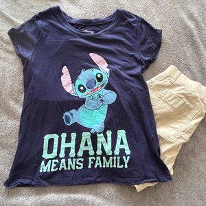 Disney's Stitch Ohana Means Family T Shirt